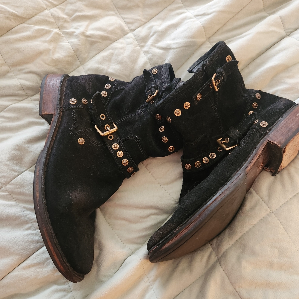 Studded Black Ankle Boots